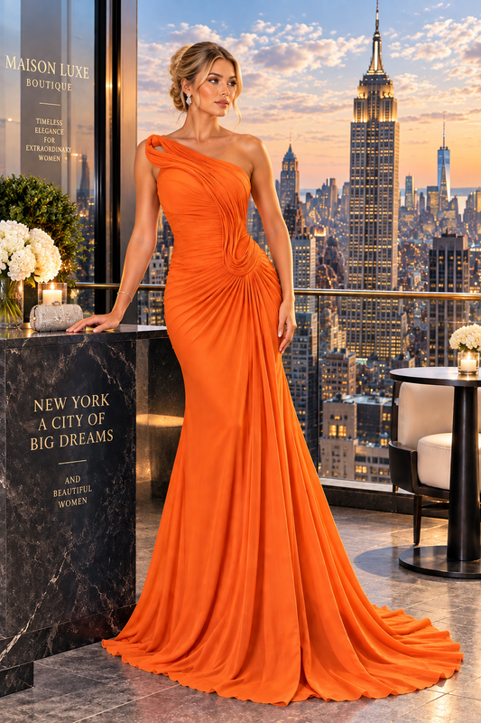 The Camille Pleated Evening Gown