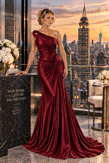 The Camille Pleated Evening Gown