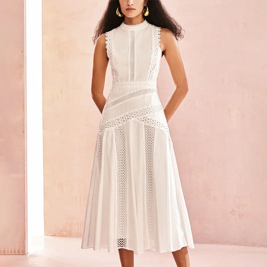 Sleeveless Midi Dress for Women – Modern Street Style, Effortless Elegance