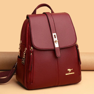 Women’s Vintage Leather Backpack – Elegant, Practical & Lightweight