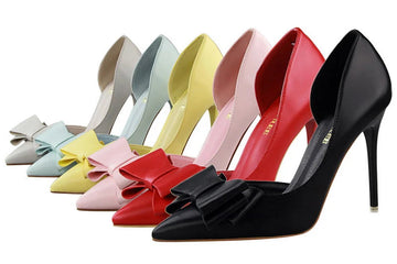 Elegant Bow High Heel Pumps