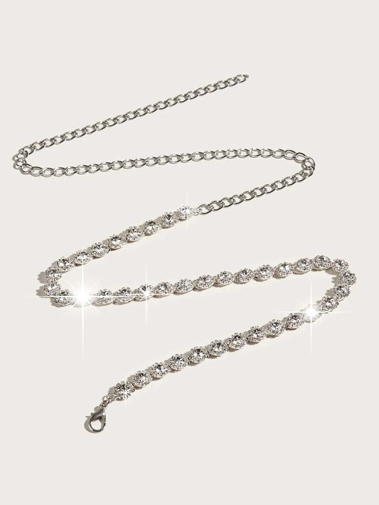 Rhinestone Link Chain Belt