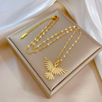 Phoenix Gold Pendant Necklace – 18K Plated Vintage Charm
