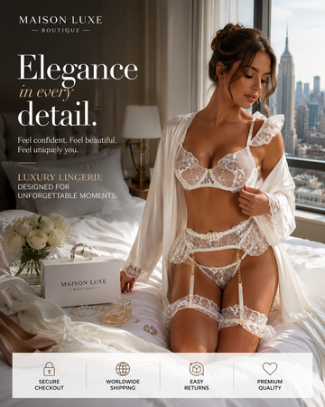 Lace Lingerie Set with Garter – Elegant & Seductive