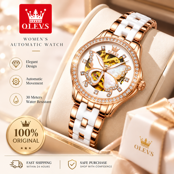 Automatic Butterfly Diamond Watch